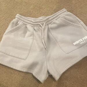 Never worn white fox gray short size medium
